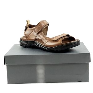 Ecco Offroad 2.0 brown leather sport sandals